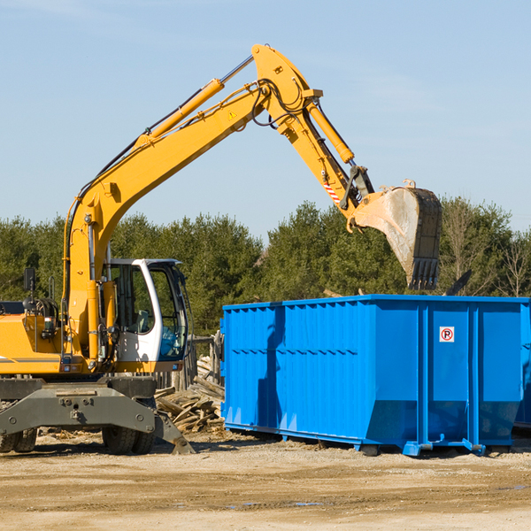 are there any restrictions on where a residential dumpster can be placed in Hamburg